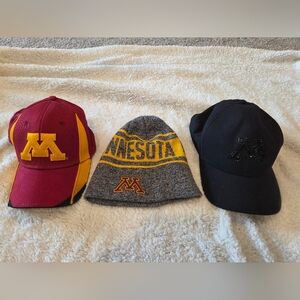 3 University Of Minnesota Hats MN U Of M